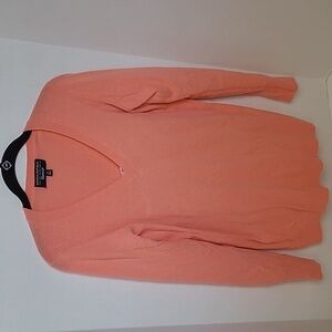 Banana Republic WOOL Sweater V- neck ls sz med COLOR - CORAL